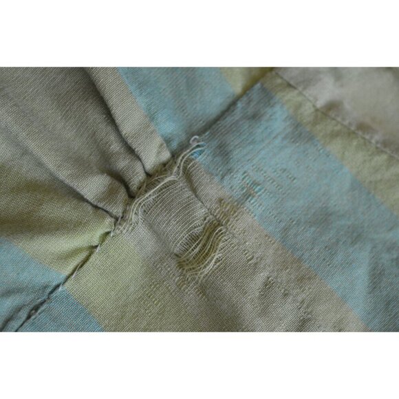 Vintage 60s Handmade Pastel Blue Green Striped Shift Belted Dress Womens Size XS - Picture 8 of 11